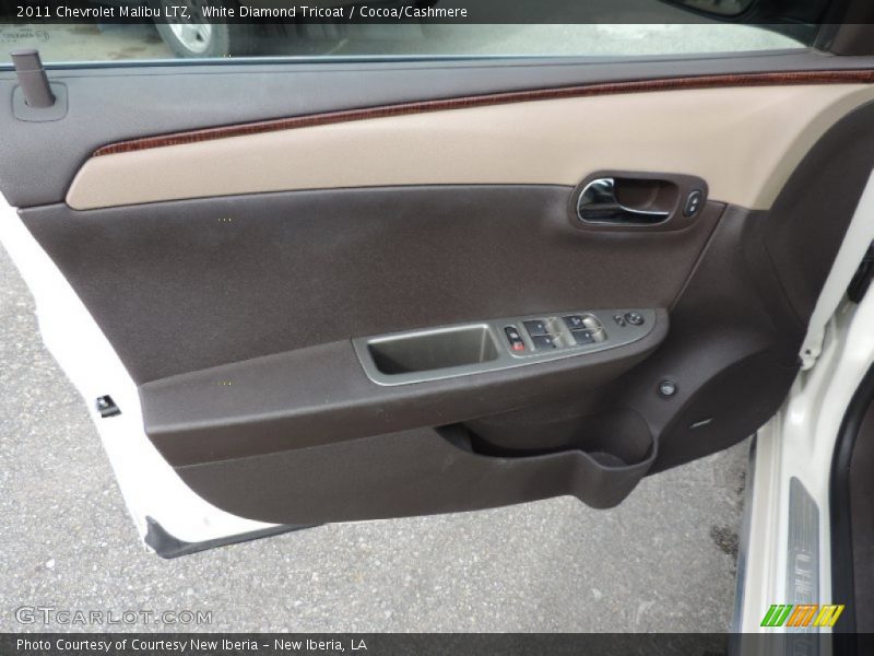 White Diamond Tricoat / Cocoa/Cashmere 2011 Chevrolet Malibu LTZ