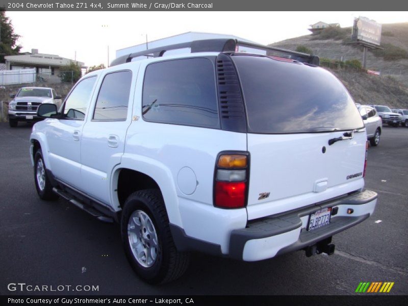 Summit White / Gray/Dark Charcoal 2004 Chevrolet Tahoe Z71 4x4