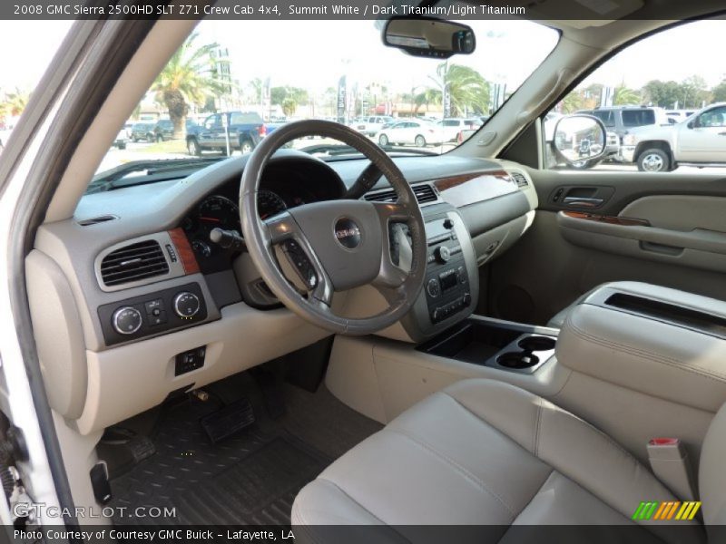 Summit White / Dark Titanium/Light Titanium 2008 GMC Sierra 2500HD SLT Z71 Crew Cab 4x4