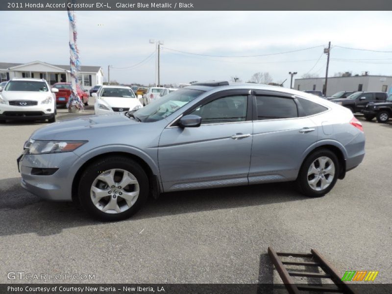 Glacier Blue Metallic / Black 2011 Honda Accord Crosstour EX-L