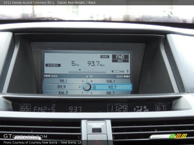 Glacier Blue Metallic / Black 2011 Honda Accord Crosstour EX-L