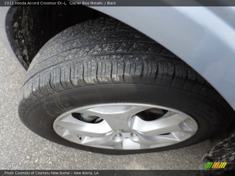 Glacier Blue Metallic / Black 2011 Honda Accord Crosstour EX-L