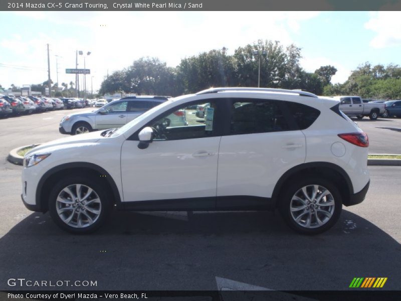 Crystal White Pearl Mica / Sand 2014 Mazda CX-5 Grand Touring