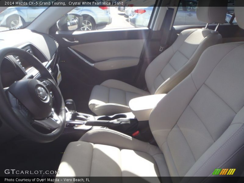 Crystal White Pearl Mica / Sand 2014 Mazda CX-5 Grand Touring