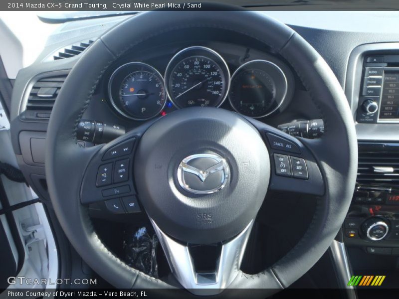 Crystal White Pearl Mica / Sand 2014 Mazda CX-5 Grand Touring