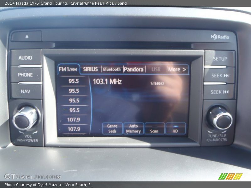Crystal White Pearl Mica / Sand 2014 Mazda CX-5 Grand Touring