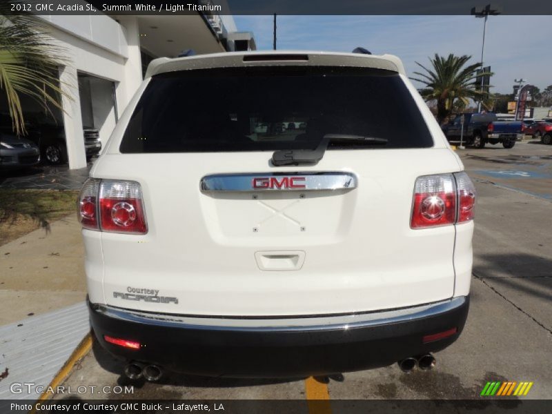 Summit White / Light Titanium 2012 GMC Acadia SL