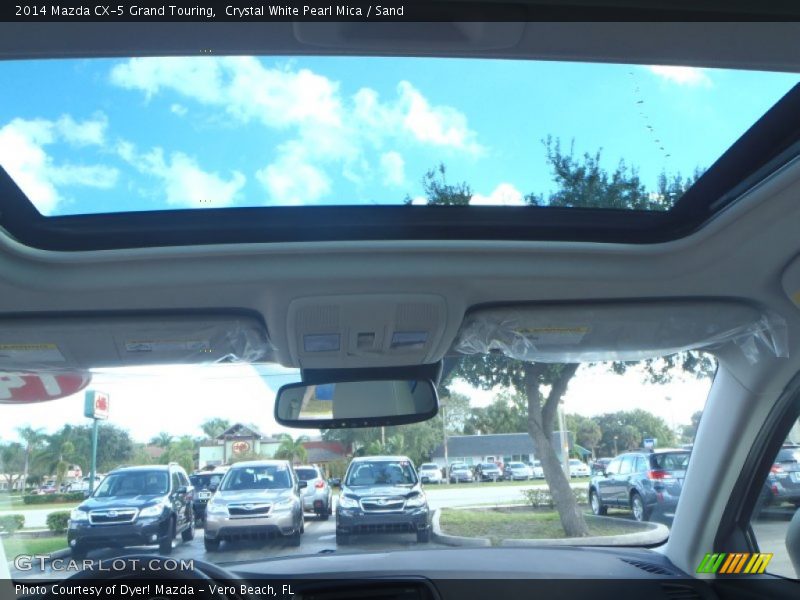 Crystal White Pearl Mica / Sand 2014 Mazda CX-5 Grand Touring