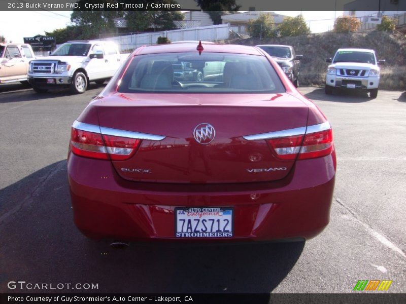 Crystal Red Tintcoat / Cashmere 2013 Buick Verano FWD