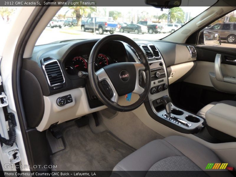 Summit White / Light Titanium 2012 GMC Acadia SL
