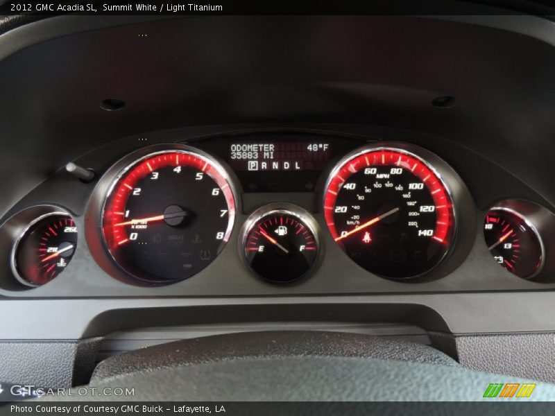 Summit White / Light Titanium 2012 GMC Acadia SL