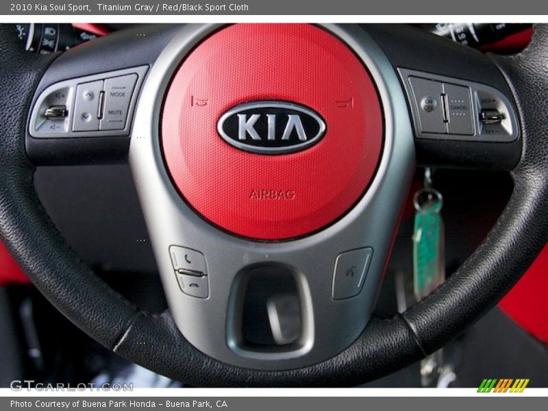 Titanium Gray / Red/Black Sport Cloth 2010 Kia Soul Sport