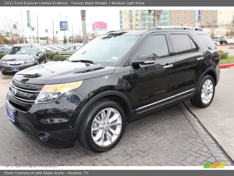 Tuxedo Black Metallic / Medium Light Stone 2012 Ford Explorer Limited EcoBoost