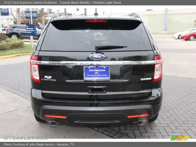 Tuxedo Black Metallic / Medium Light Stone 2012 Ford Explorer Limited EcoBoost