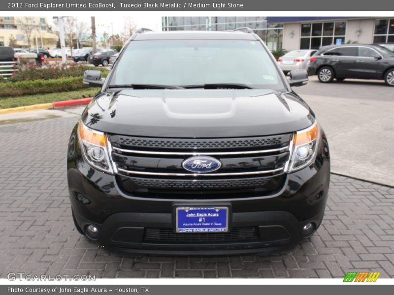 Tuxedo Black Metallic / Medium Light Stone 2012 Ford Explorer Limited EcoBoost