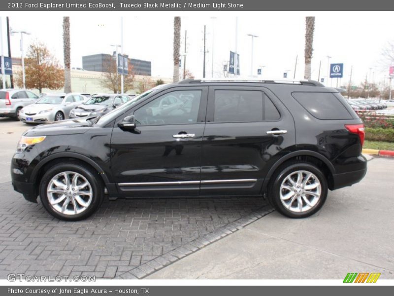 Tuxedo Black Metallic / Medium Light Stone 2012 Ford Explorer Limited EcoBoost