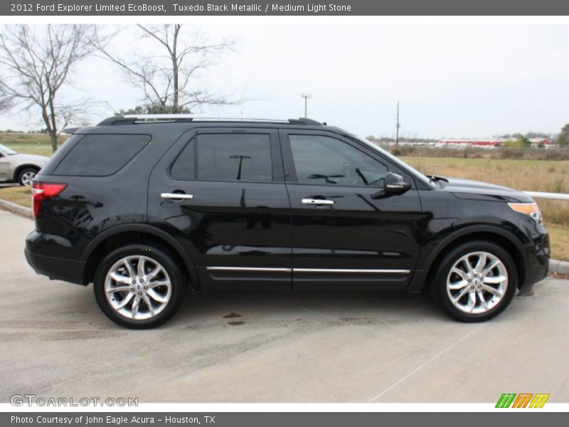 Tuxedo Black Metallic / Medium Light Stone 2012 Ford Explorer Limited EcoBoost