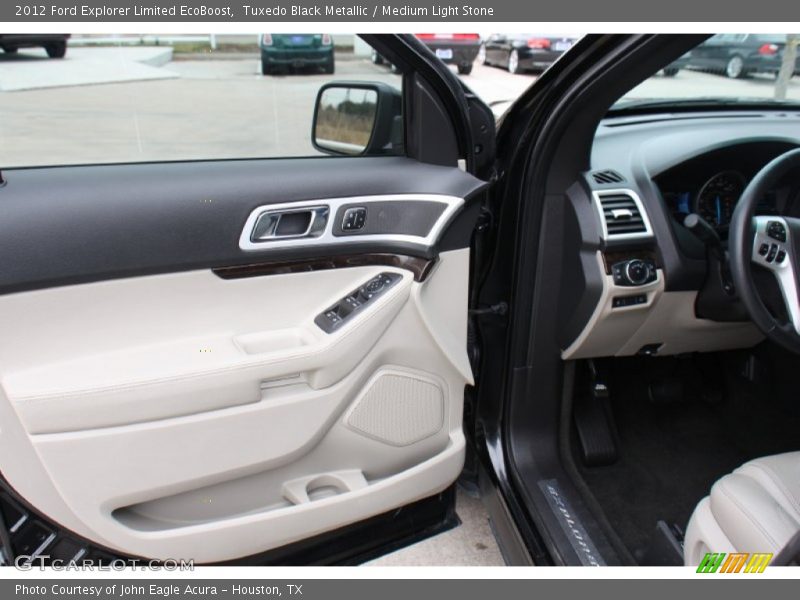 Tuxedo Black Metallic / Medium Light Stone 2012 Ford Explorer Limited EcoBoost