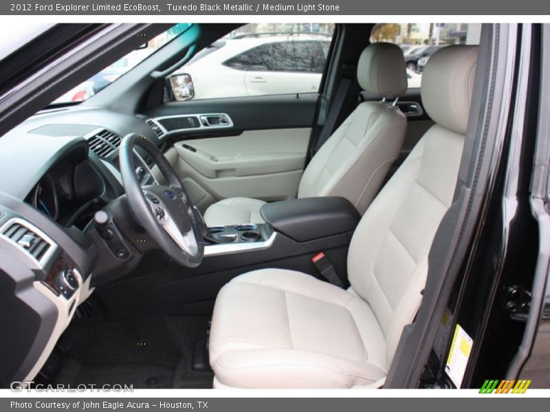 Tuxedo Black Metallic / Medium Light Stone 2012 Ford Explorer Limited EcoBoost
