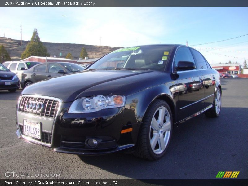 Brilliant Black / Ebony 2007 Audi A4 2.0T Sedan