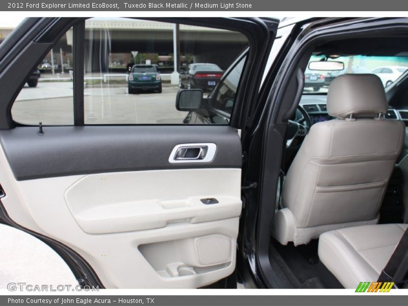 Tuxedo Black Metallic / Medium Light Stone 2012 Ford Explorer Limited EcoBoost