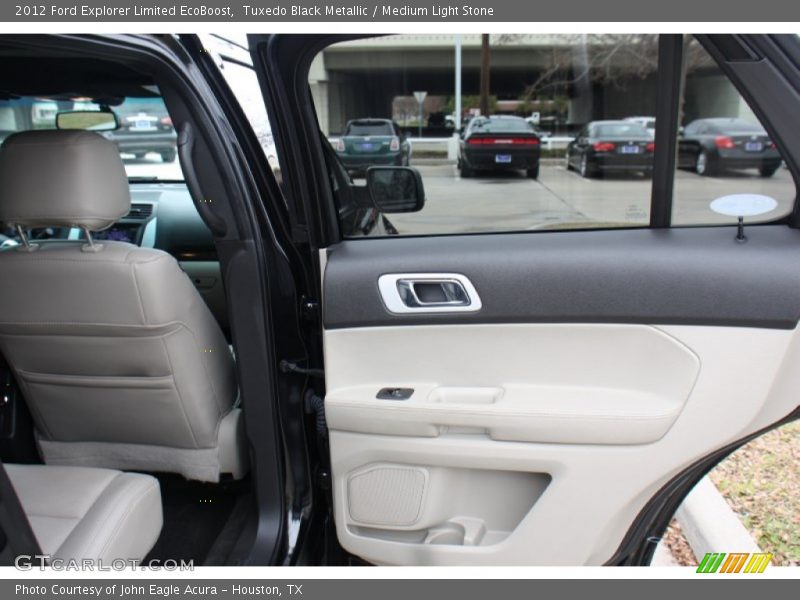 Tuxedo Black Metallic / Medium Light Stone 2012 Ford Explorer Limited EcoBoost