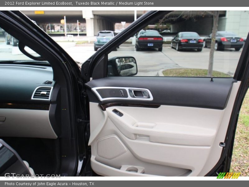 Tuxedo Black Metallic / Medium Light Stone 2012 Ford Explorer Limited EcoBoost
