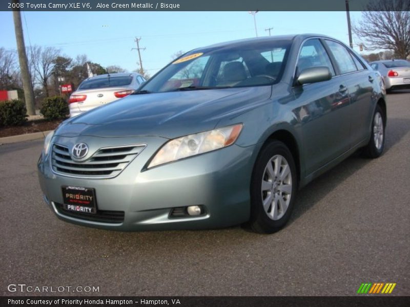Aloe Green Metallic / Bisque 2008 Toyota Camry XLE V6