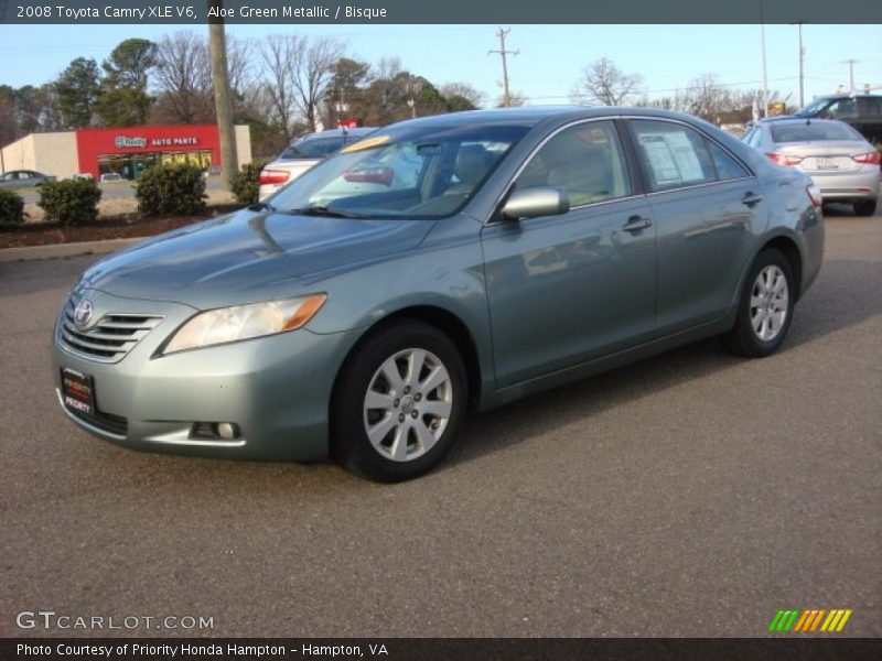 Aloe Green Metallic / Bisque 2008 Toyota Camry XLE V6