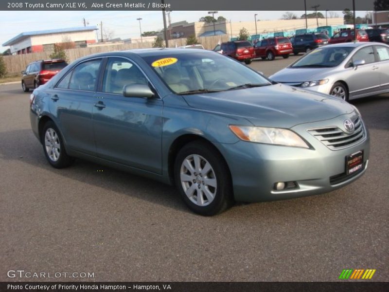 Aloe Green Metallic / Bisque 2008 Toyota Camry XLE V6