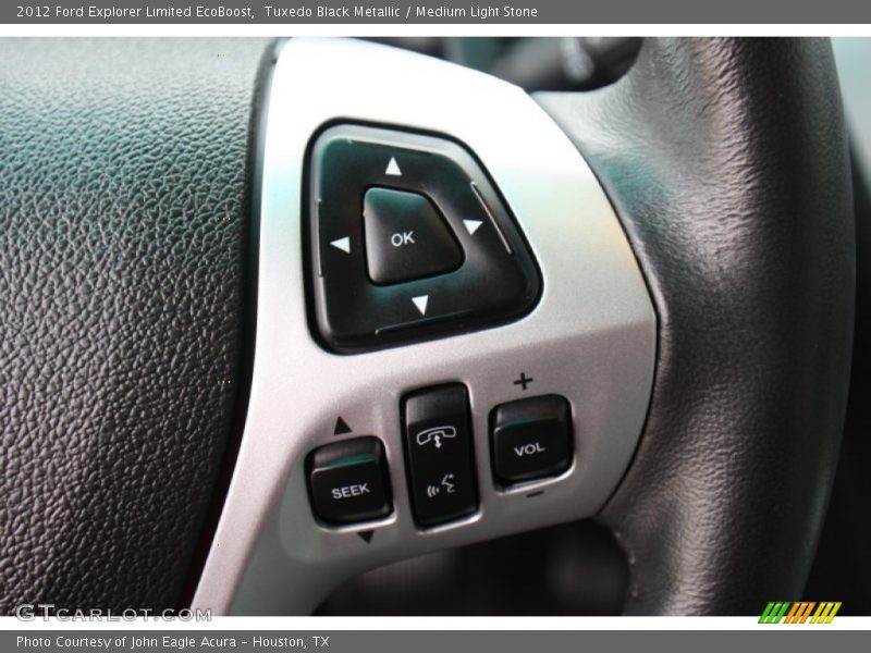 Tuxedo Black Metallic / Medium Light Stone 2012 Ford Explorer Limited EcoBoost