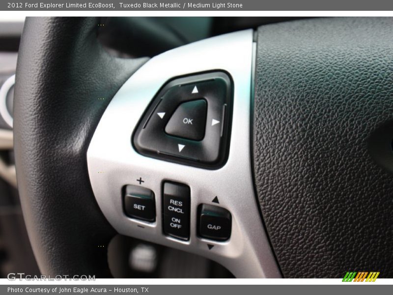 Tuxedo Black Metallic / Medium Light Stone 2012 Ford Explorer Limited EcoBoost