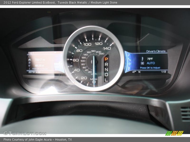 Tuxedo Black Metallic / Medium Light Stone 2012 Ford Explorer Limited EcoBoost