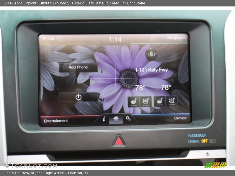 Tuxedo Black Metallic / Medium Light Stone 2012 Ford Explorer Limited EcoBoost