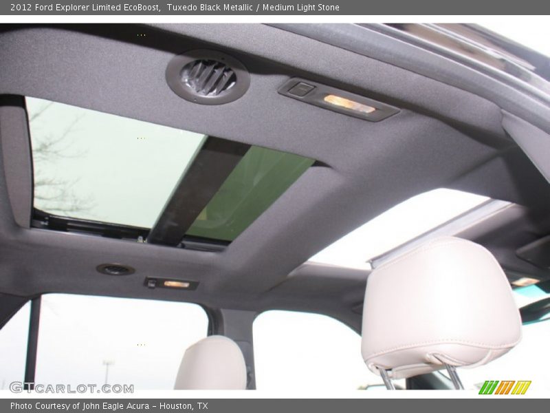 Tuxedo Black Metallic / Medium Light Stone 2012 Ford Explorer Limited EcoBoost