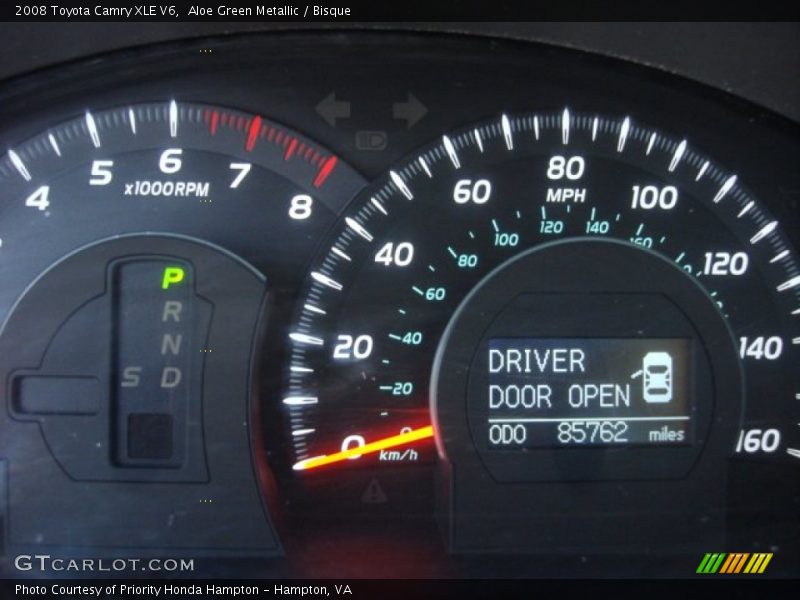 Aloe Green Metallic / Bisque 2008 Toyota Camry XLE V6
