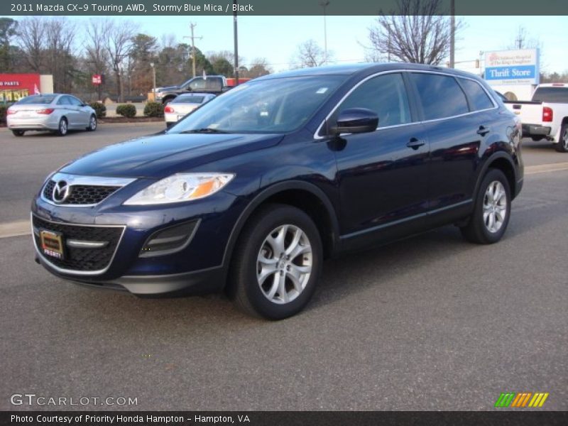 Stormy Blue Mica / Black 2011 Mazda CX-9 Touring AWD