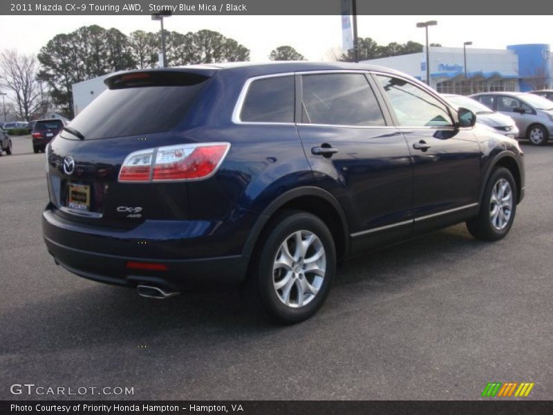 Stormy Blue Mica / Black 2011 Mazda CX-9 Touring AWD
