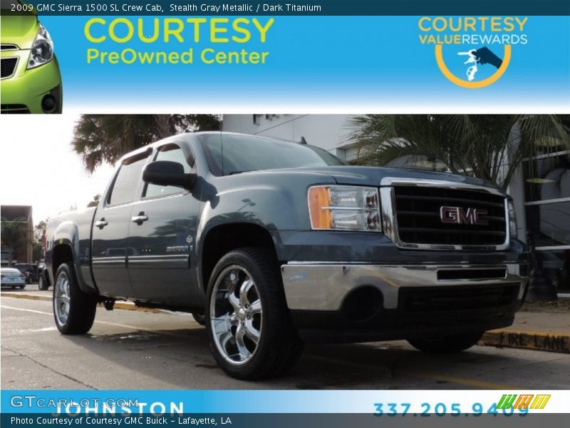 Stealth Gray Metallic / Dark Titanium 2009 GMC Sierra 1500 SL Crew Cab