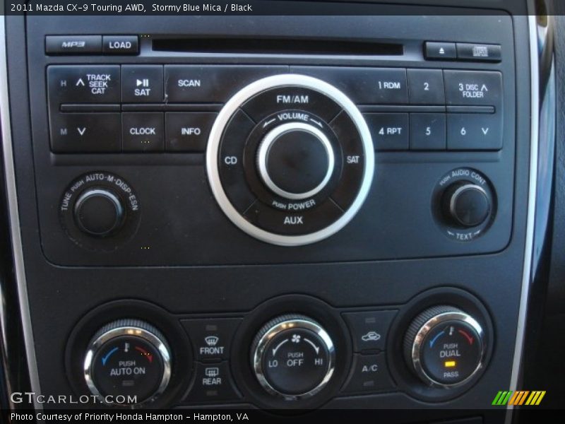 Stormy Blue Mica / Black 2011 Mazda CX-9 Touring AWD