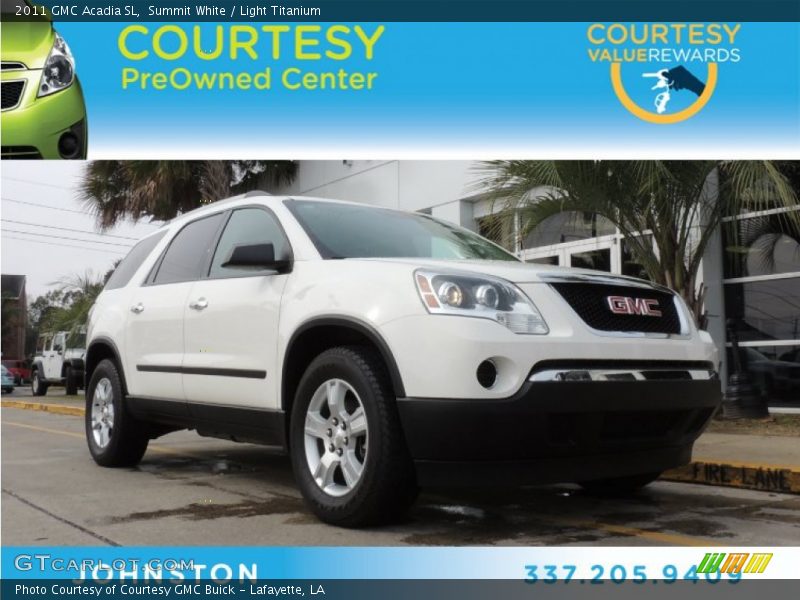 Summit White / Light Titanium 2011 GMC Acadia SL