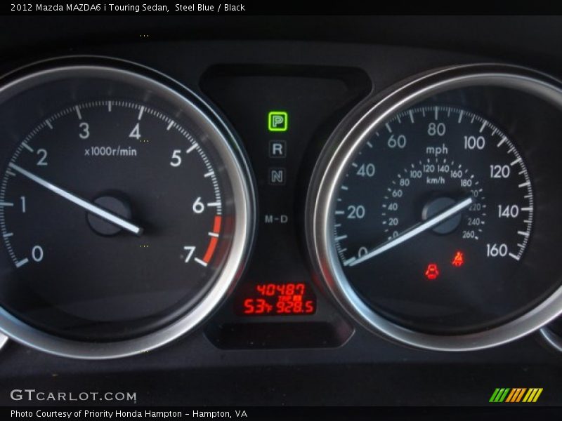 Steel Blue / Black 2012 Mazda MAZDA6 i Touring Sedan
