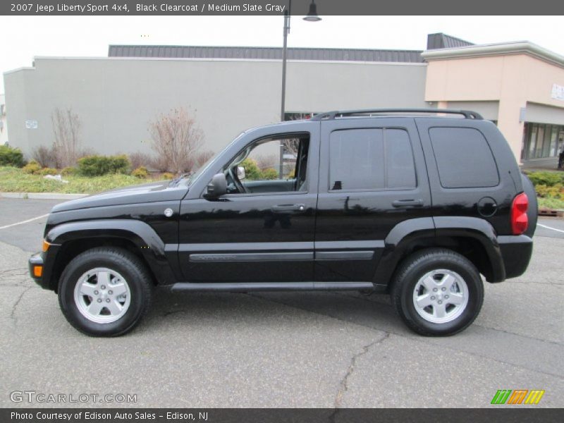 Black Clearcoat / Medium Slate Gray 2007 Jeep Liberty Sport 4x4