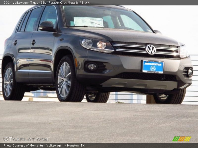 Pepper Gray Metallic / Black 2014 Volkswagen Tiguan SEL