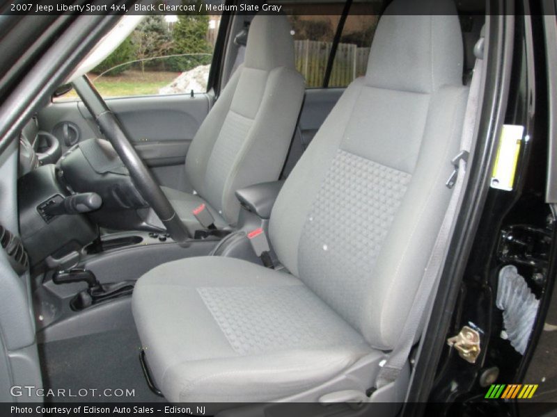 Black Clearcoat / Medium Slate Gray 2007 Jeep Liberty Sport 4x4