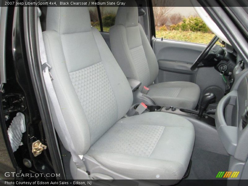 Black Clearcoat / Medium Slate Gray 2007 Jeep Liberty Sport 4x4