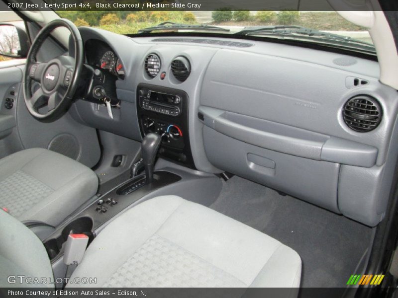 Black Clearcoat / Medium Slate Gray 2007 Jeep Liberty Sport 4x4