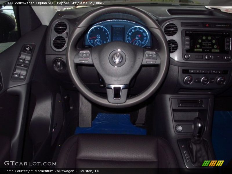 Pepper Gray Metallic / Black 2014 Volkswagen Tiguan SEL