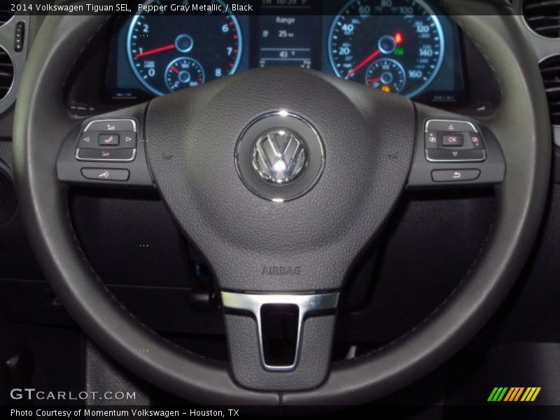Pepper Gray Metallic / Black 2014 Volkswagen Tiguan SEL