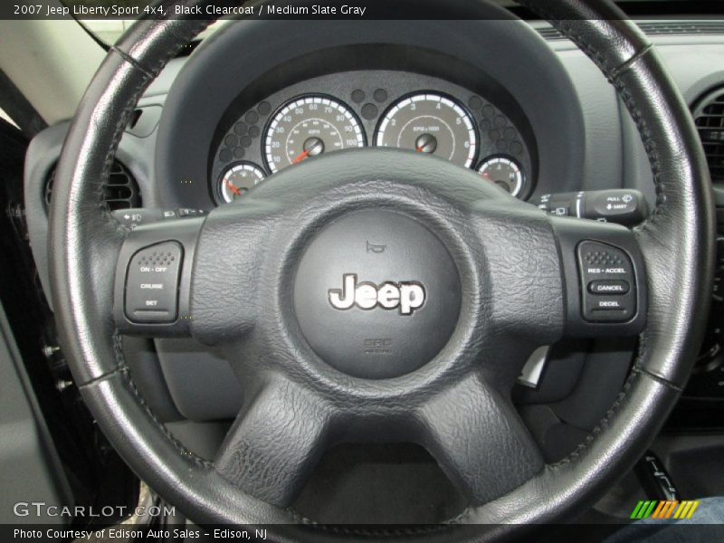 Black Clearcoat / Medium Slate Gray 2007 Jeep Liberty Sport 4x4